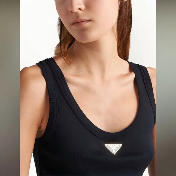 NWT Prada Logo Tank In Black - Picture 2 of 8
